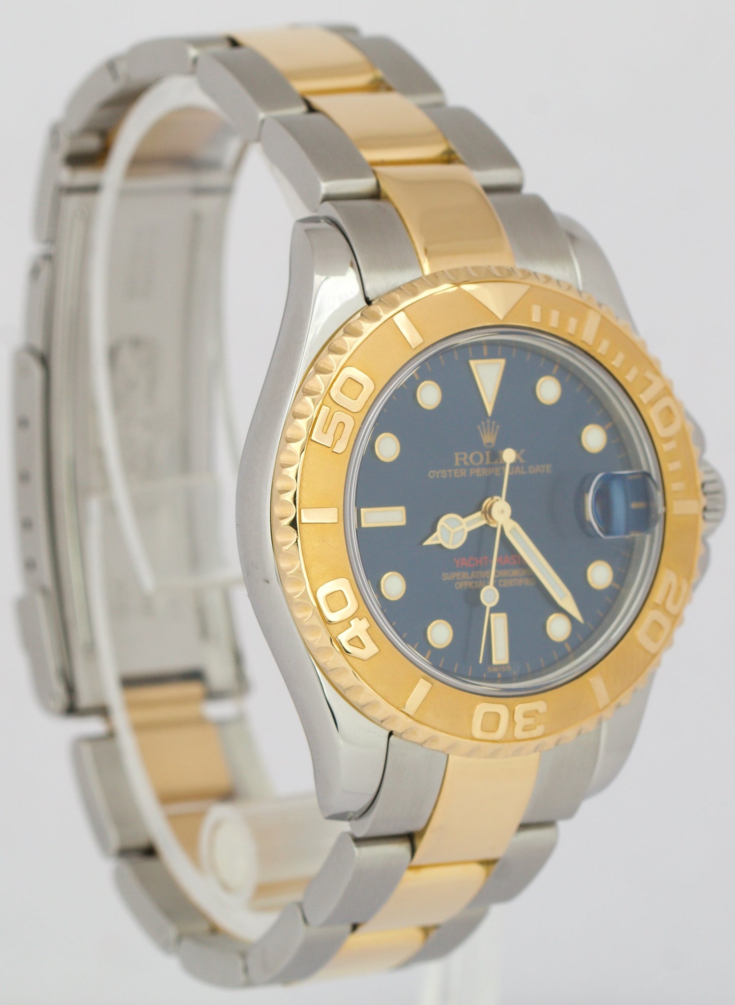 Rolex Yacht-Master Two-Tone 35mm BLUE Steel 18K Yellow Gold Midsize 68623 Watch