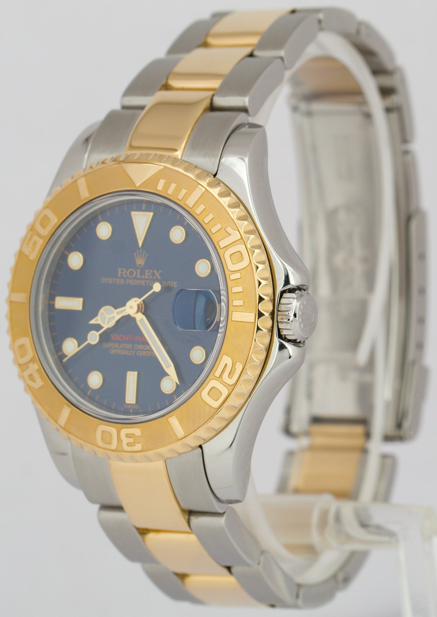 Rolex Yacht-Master Two-Tone 35mm BLUE Steel 18K Yellow Gold Midsize 68623 Watch