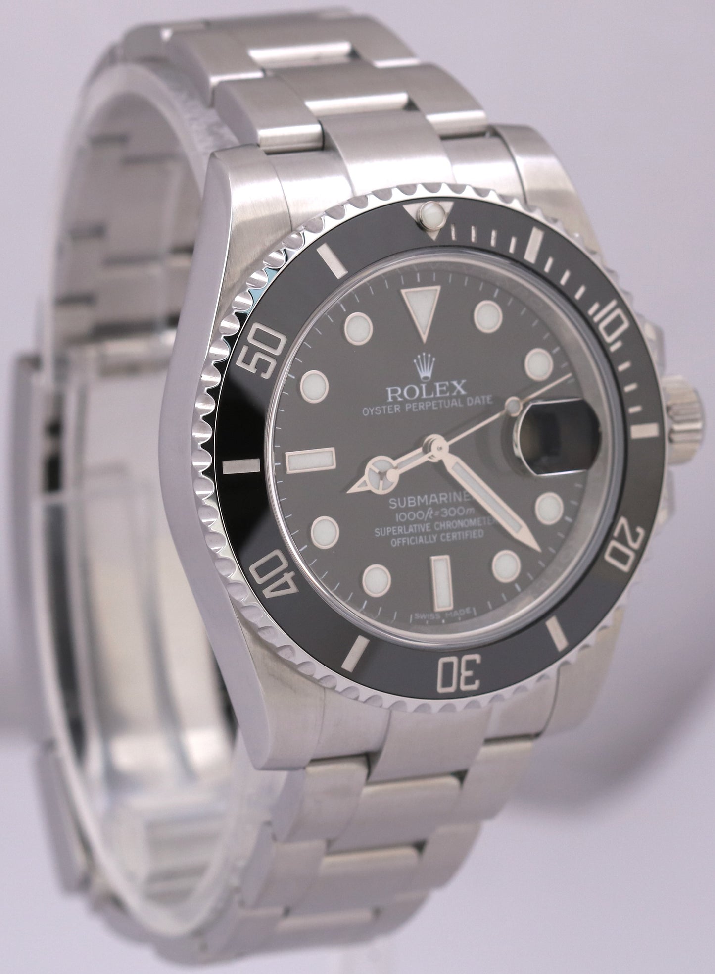 MINT PAPERS Rolex Submariner Date Steel BLACK Ceramic 40mm 116610 LN Watch BOX