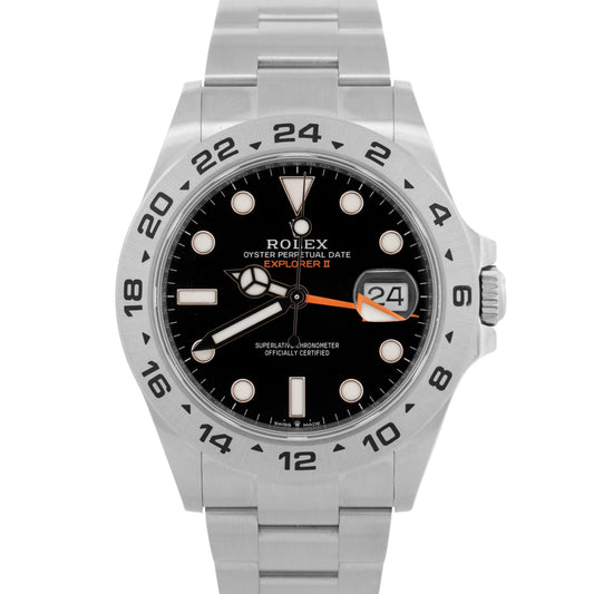 2025 PAPERS Rolex Explorer II 42mm BLACK Stainless Steel GMT 226570 Watch BOX