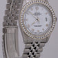 Rolex DateJust 36mm DIAMOND Stainless Steel WHITE ROMAN Jubilee Watch 16030