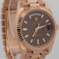 2025 PAPERS Rolex Day-Date President 40mm CHOCOLATE BAGUETTE 18K Gold 228235 BOX
