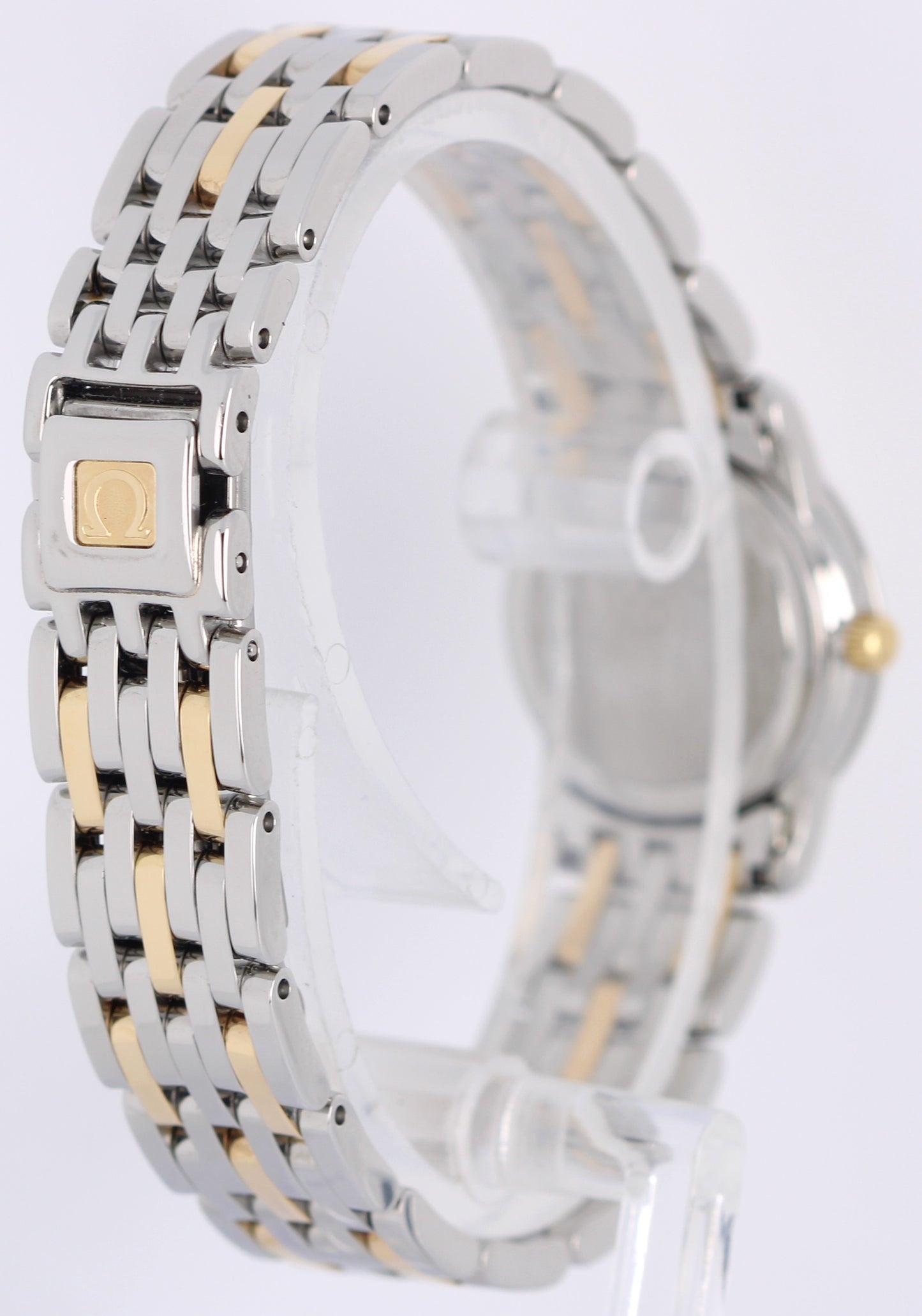Omega De Ville Prestige Two-Tone Gold Steel Silver 22mm 4370.31.00 Quartz Watch