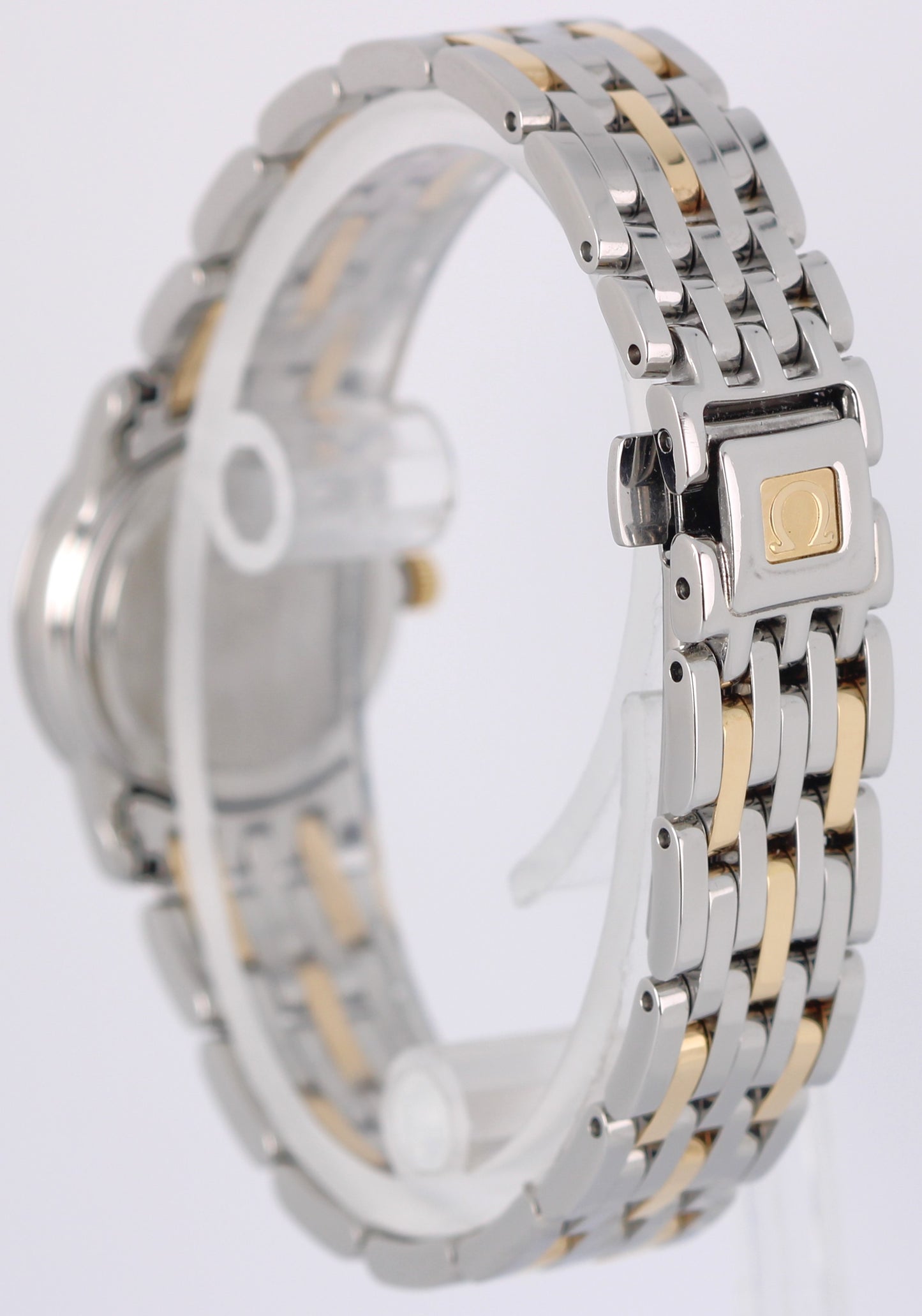 Omega De Ville Prestige Two-Tone Gold Steel Silver 22mm 4370.31.00 Quartz Watch