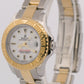 PAPERS Ladies Rolex Yacht-Master 29mm WHITE 169623 Two-Tone 18K Gold Watch BOX