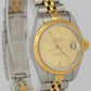 Rolex DateJust 26mm CHAMPAGNE Two-Tone Fluted 18K Yellow Gold JUBILEE 69173