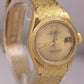 VINTAGE Ladies Rolex DateJust 26mm CHAMPAGNE Quadrant FLORENTINE 18K Gold 69008