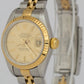 Rolex DateJust 26mm CHAMPAGNE Two-Tone Fluted 18K Yellow Gold JUBILEE 69173