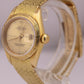 VINTAGE Ladies Rolex DateJust 26mm CHAMPAGNE Quadrant FLORENTINE 18K Gold 69008