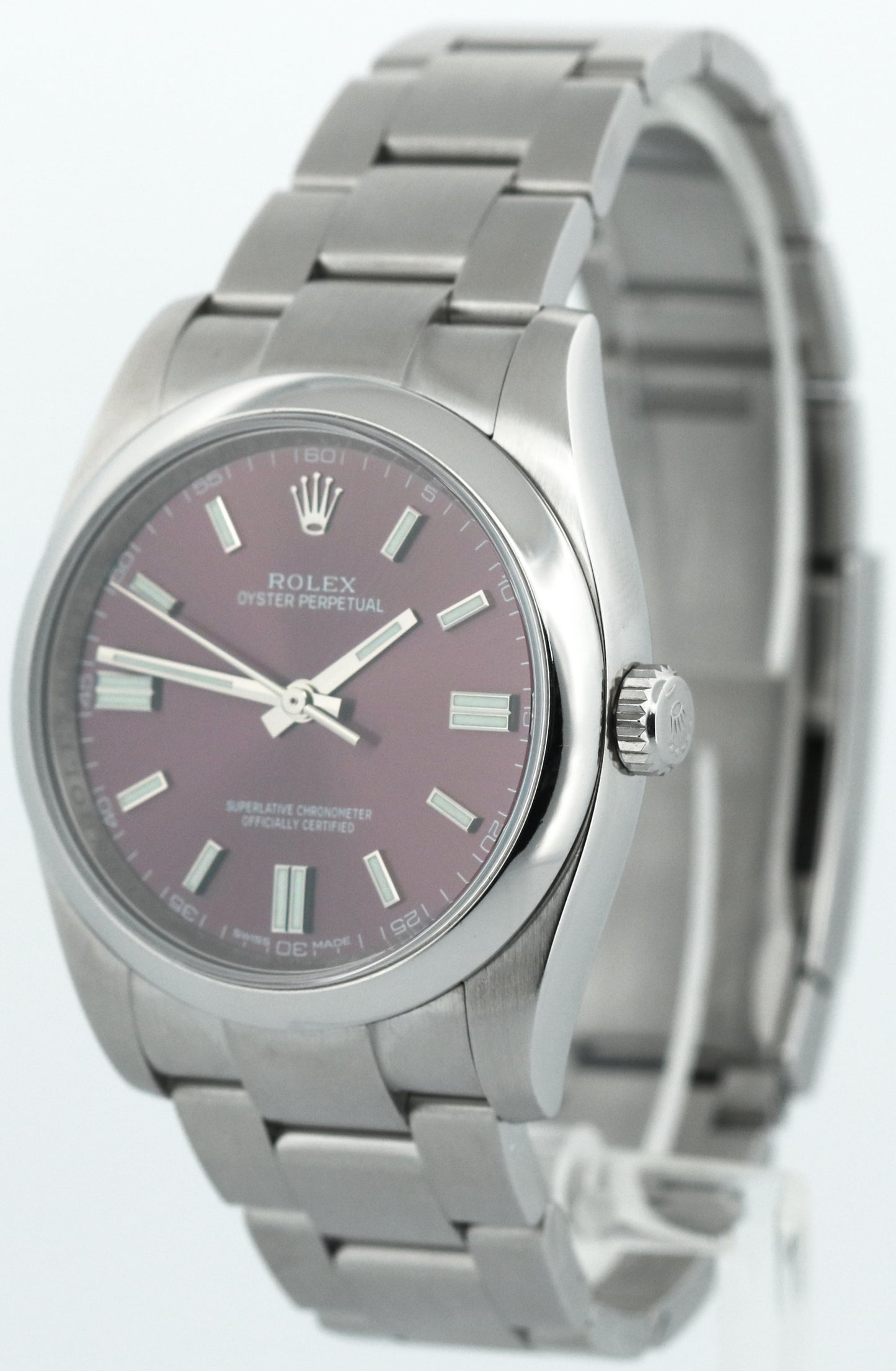 PAPERS Rolex Oyster Perpetual GRAPE Purple Stainless Steel 3-6-9 36mm 116000 BOX
