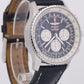 PAPERS Breitling Navitimer Rattrapante Chronograph Leather 45mm Watch AB0310 BOX