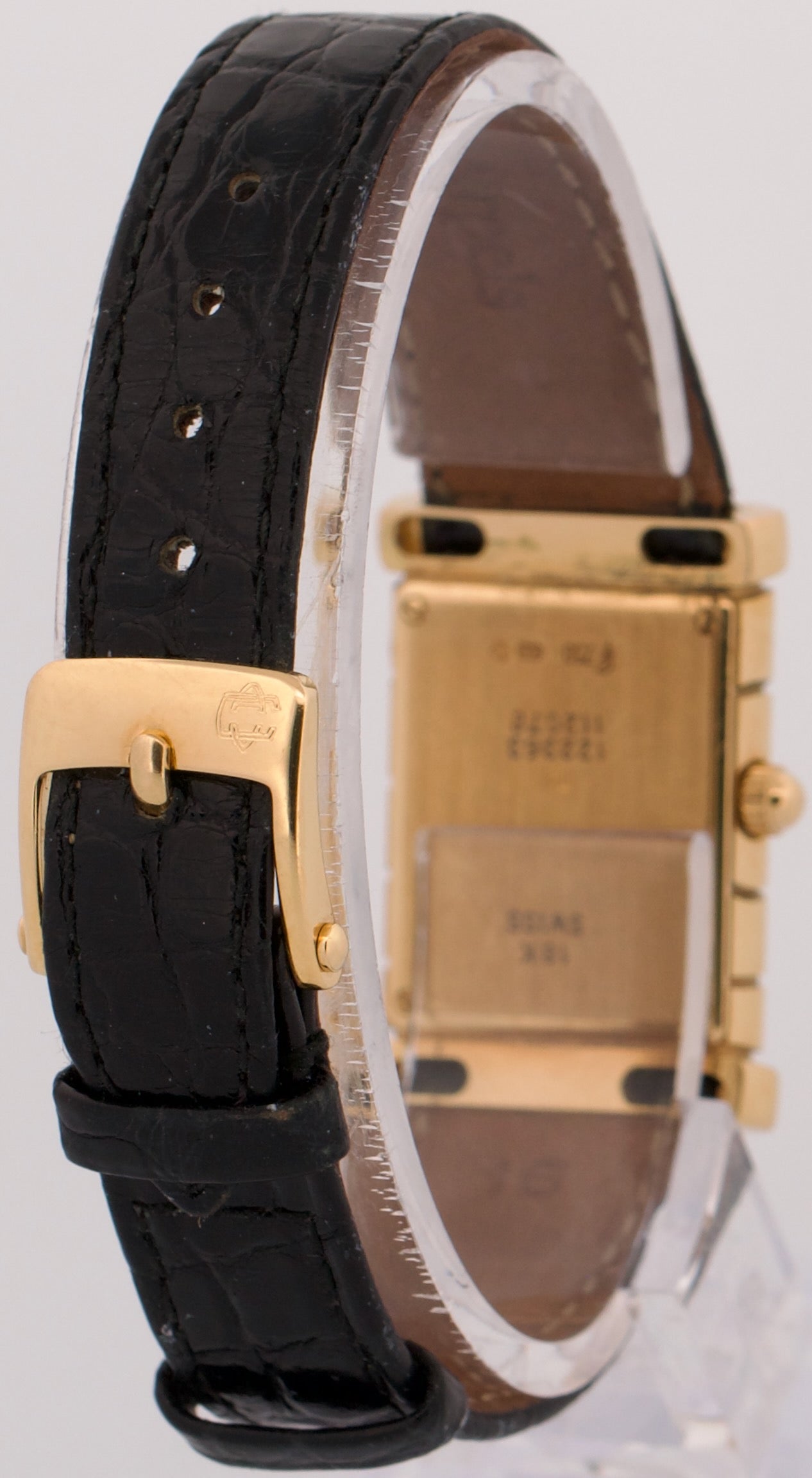 PAPERS Van Cleef & Arpels Paris Facade WHITE 18K Yellow Gold 19mm 122363 BOX