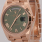 NEW 2026 PAPERS Rolex Day-Date President 40mm OLIVE GREEN 18K Gold 228235 BOX