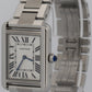 2012 PAPERS Cartier Tank Solo SILVER Steel 23mm Quartz Leather 3170 W5200013 BOX