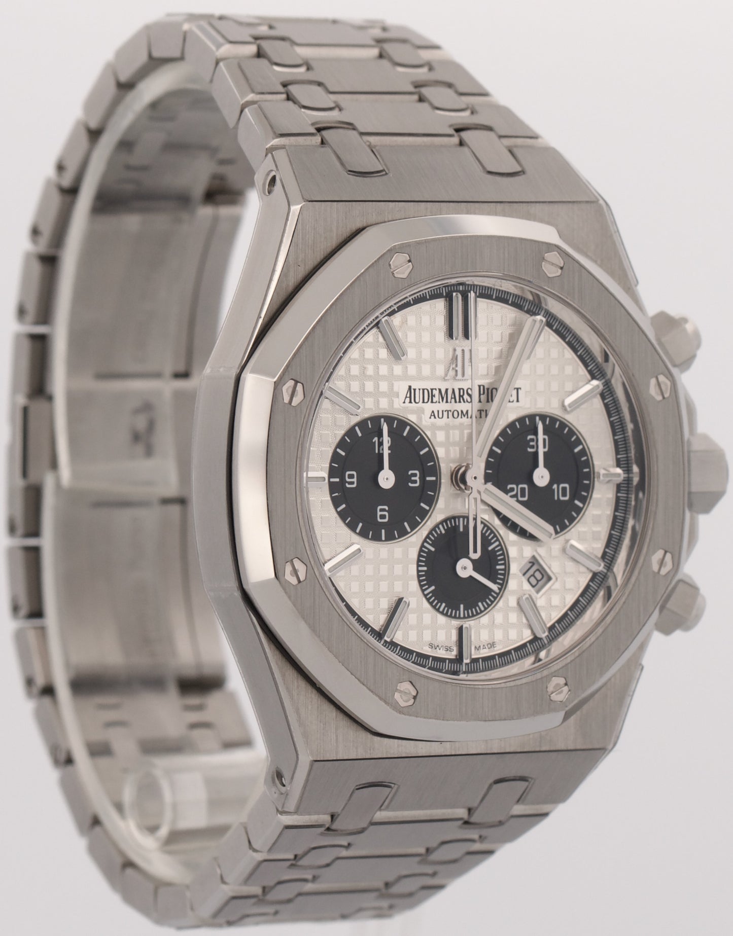 2018 PAPERS Audemars Piguet Royal Oak Chronograph PANDA Steel 41mm 26331ST BOX