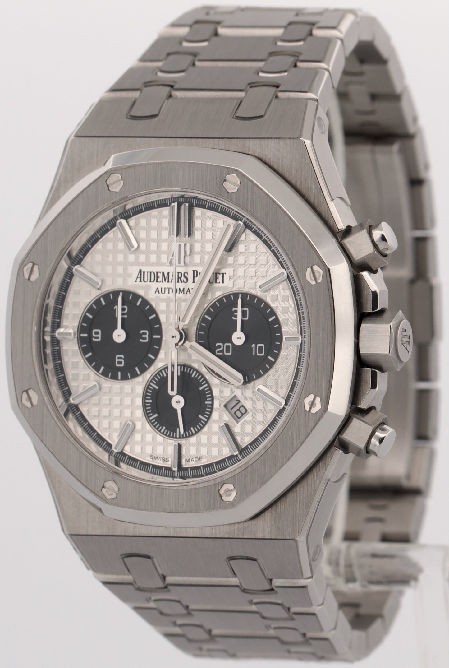 2018 PAPERS Audemars Piguet Royal Oak Chronograph PANDA Steel 41mm 26331ST BOX