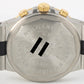 BVLGARI Diagono Two-Tone 18k Yellow Gold Steel White 36mm CH 35 SG Leather Watch