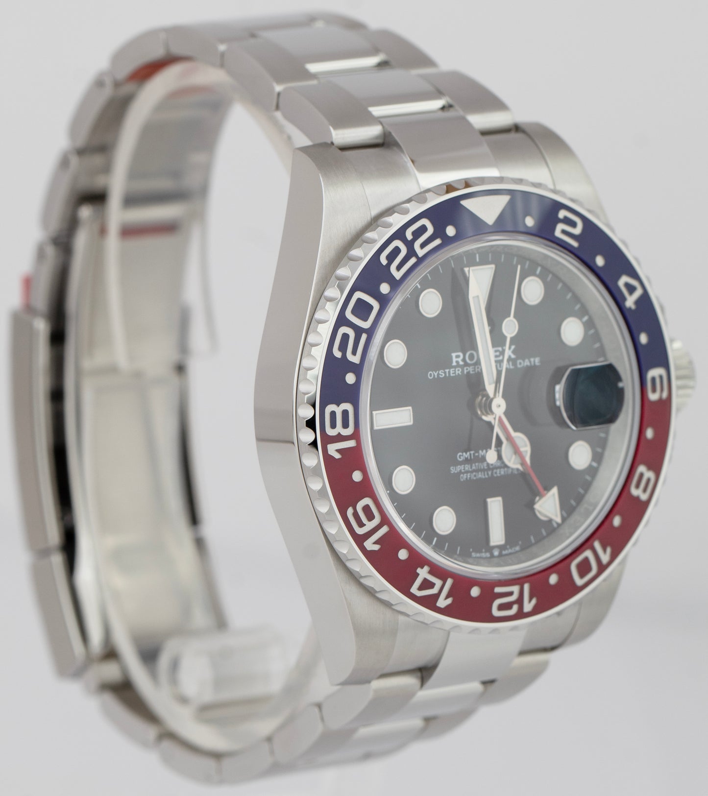 NEW STICKERED PAPERS Rolex GMT-Master II Ceramic PEPSI Oyster 126710 BLRO BOX