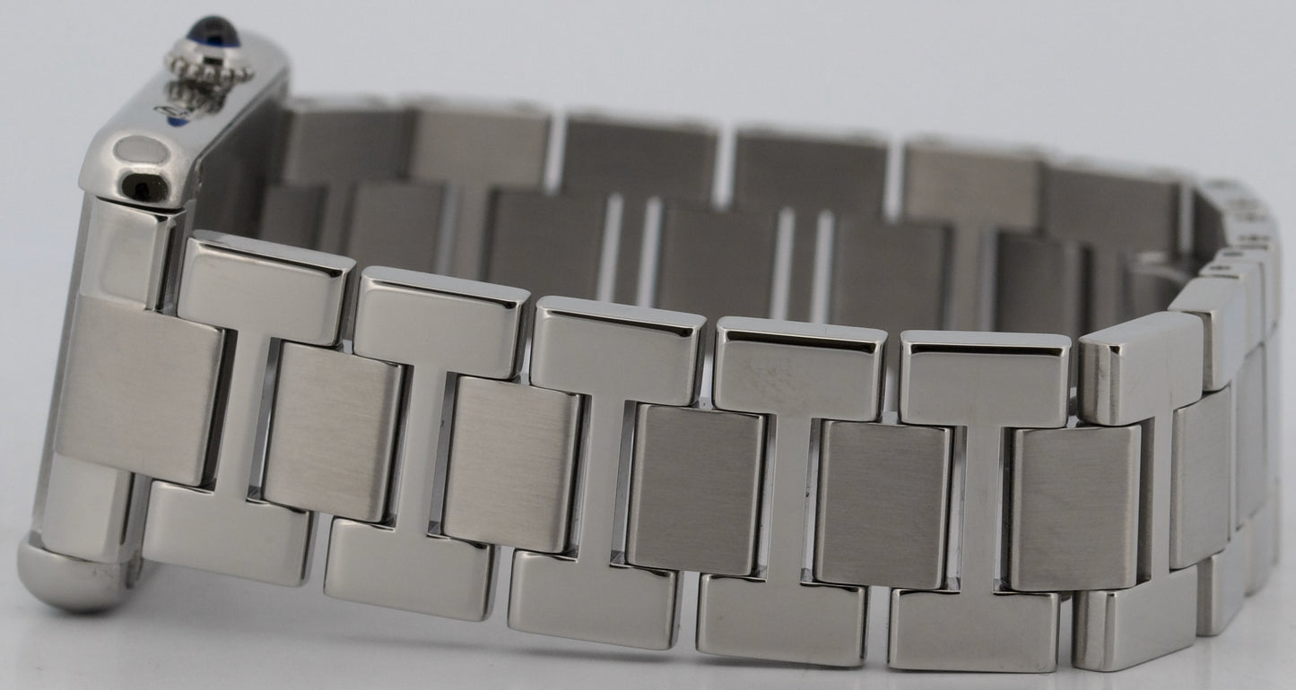 2012 PAPERS Cartier Tank Solo SILVER Steel 23mm Quartz Leather 3170 W5200013 BOX