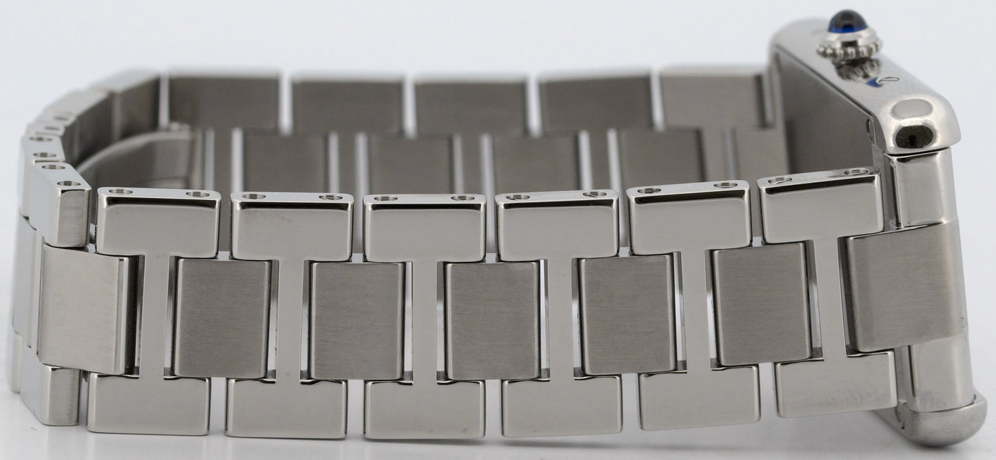 2012 PAPERS Cartier Tank Solo SILVER Steel 23mm Quartz Leather 3170 W5200013 BOX