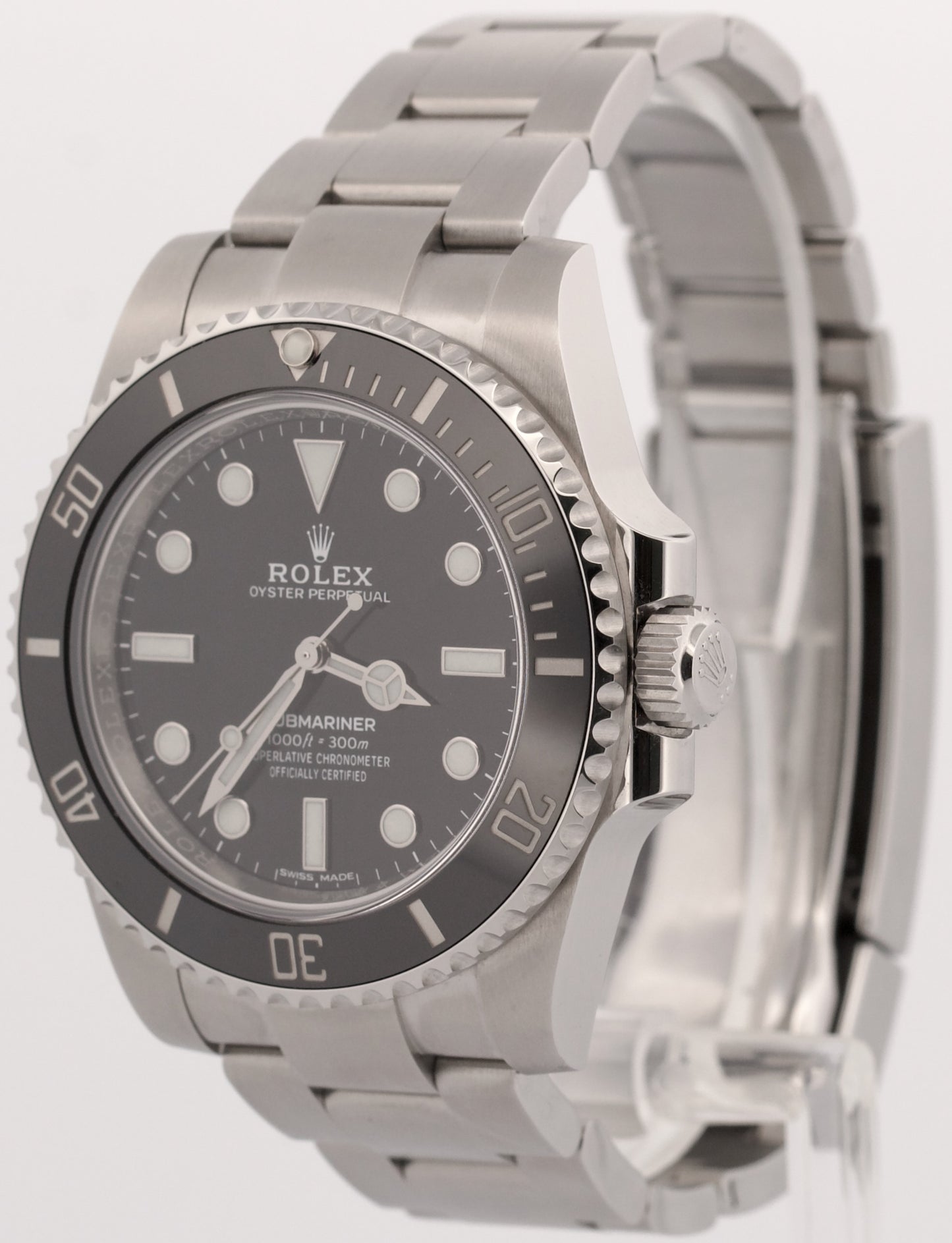 2019 PAPERS Rolex Submariner No-Date 40mm BLACK Ceramic Steel 114060 LN BOX