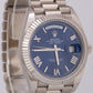 MINT 2023 Rolex Day-Date 40mm BLUE ROMAN President 18K White Gold 228239 BOX