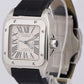 Cartier Santos 100 33mm IVORY Stainless Steel Roman Leather 2878 W20126X8 Watch