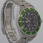 Rolex Submariner Date BLACK Stainless Steel GREEN No-Holes 40mm Watch 16610
