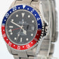 Rolex GMT-Master II PEPSI Blue Red Stainless Steel Oyster Black Date 16710 Watch