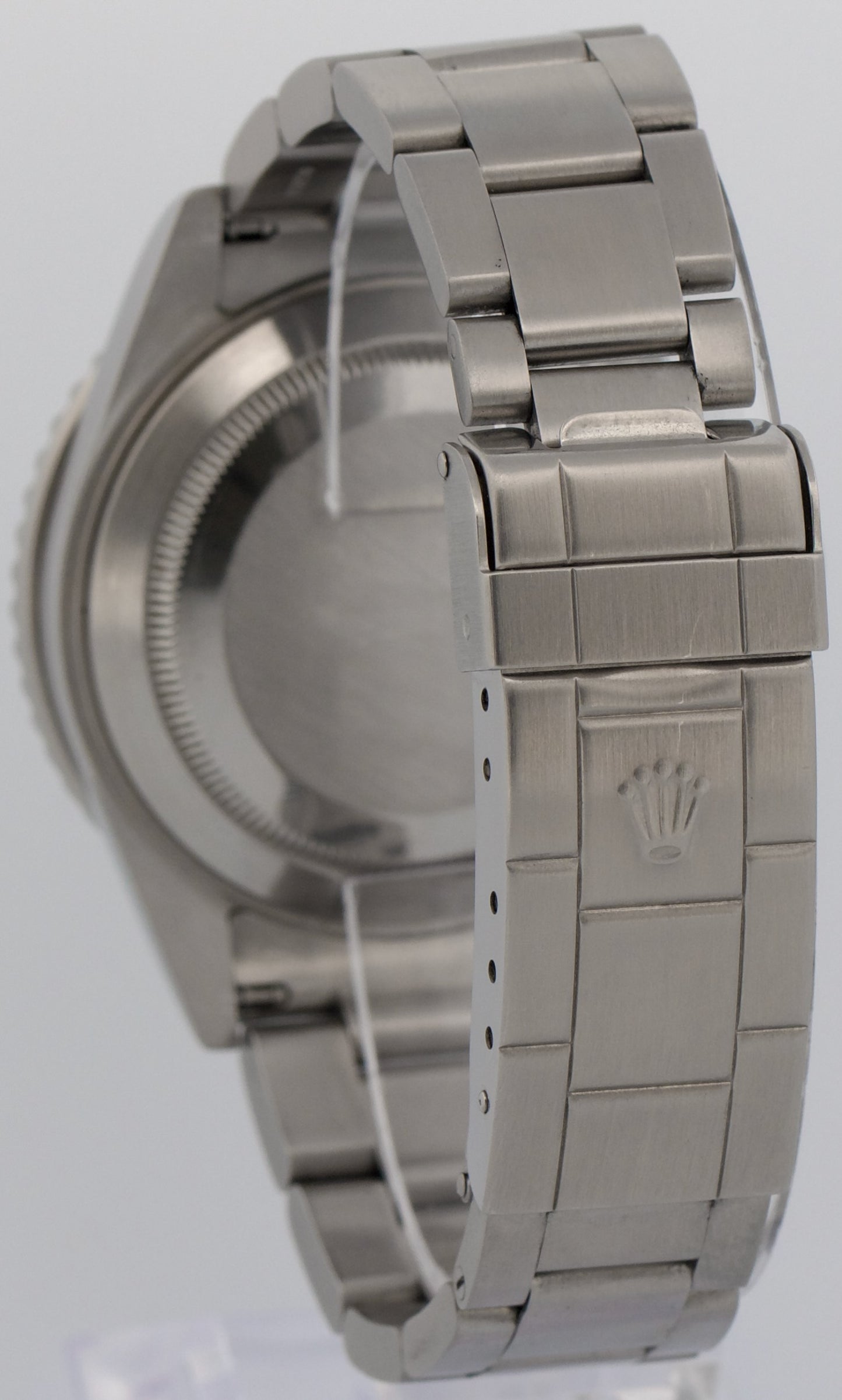 Rolex Submariner Date BLACK Stainless Steel GREEN No-Holes 40mm Watch 16610