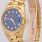 1979 Rolex DateJust President 31mm BLUE DIAMOND 18K Yellow Gold Fluted 6827