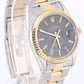 VINTAGE Rolex Oyster Perpetual DATE Two-Tone Gold Steel Black 34mm 15053 Watch