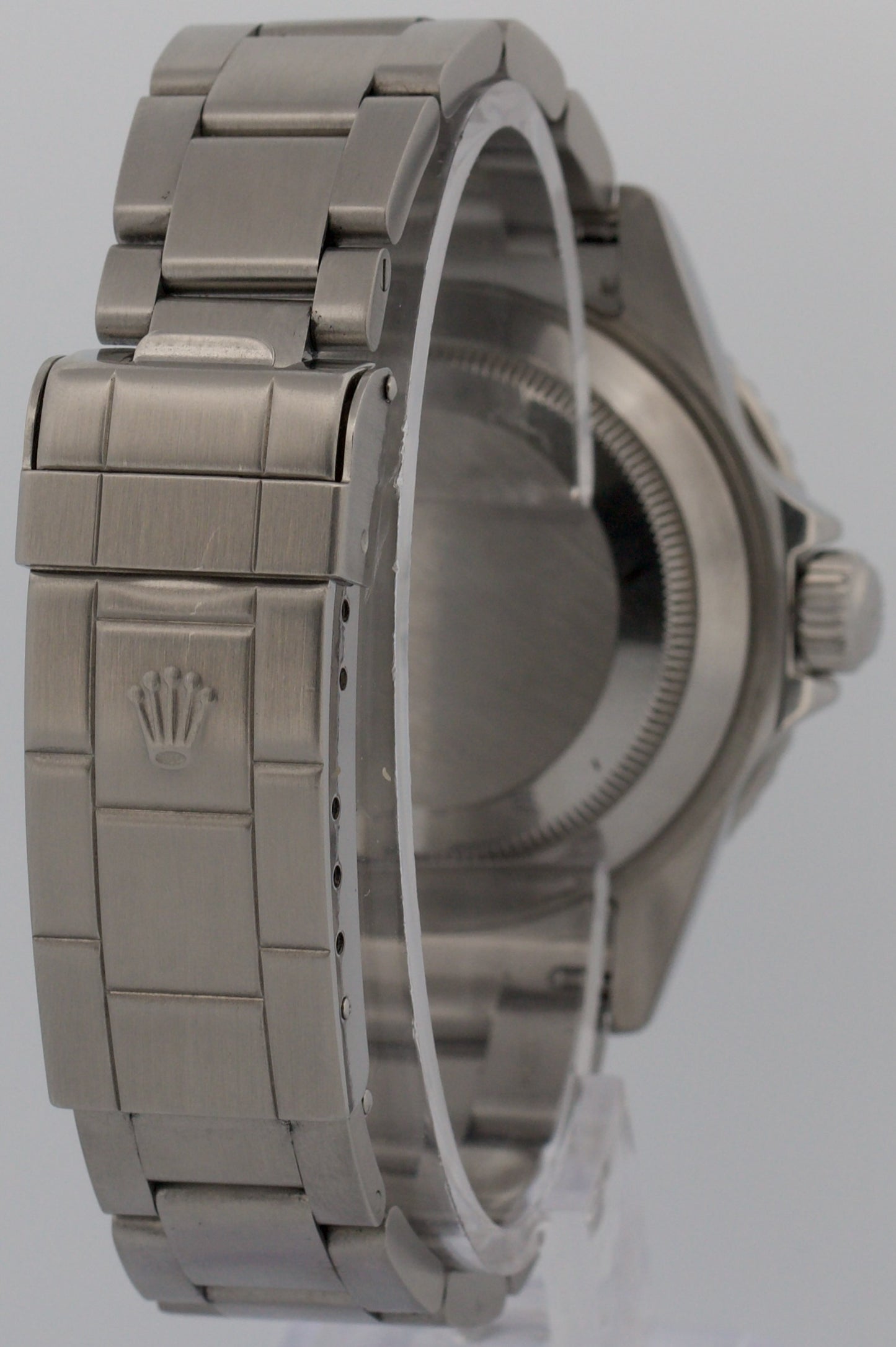 Rolex Submariner Date BLACK Stainless Steel GREEN No-Holes 40mm Watch 16610