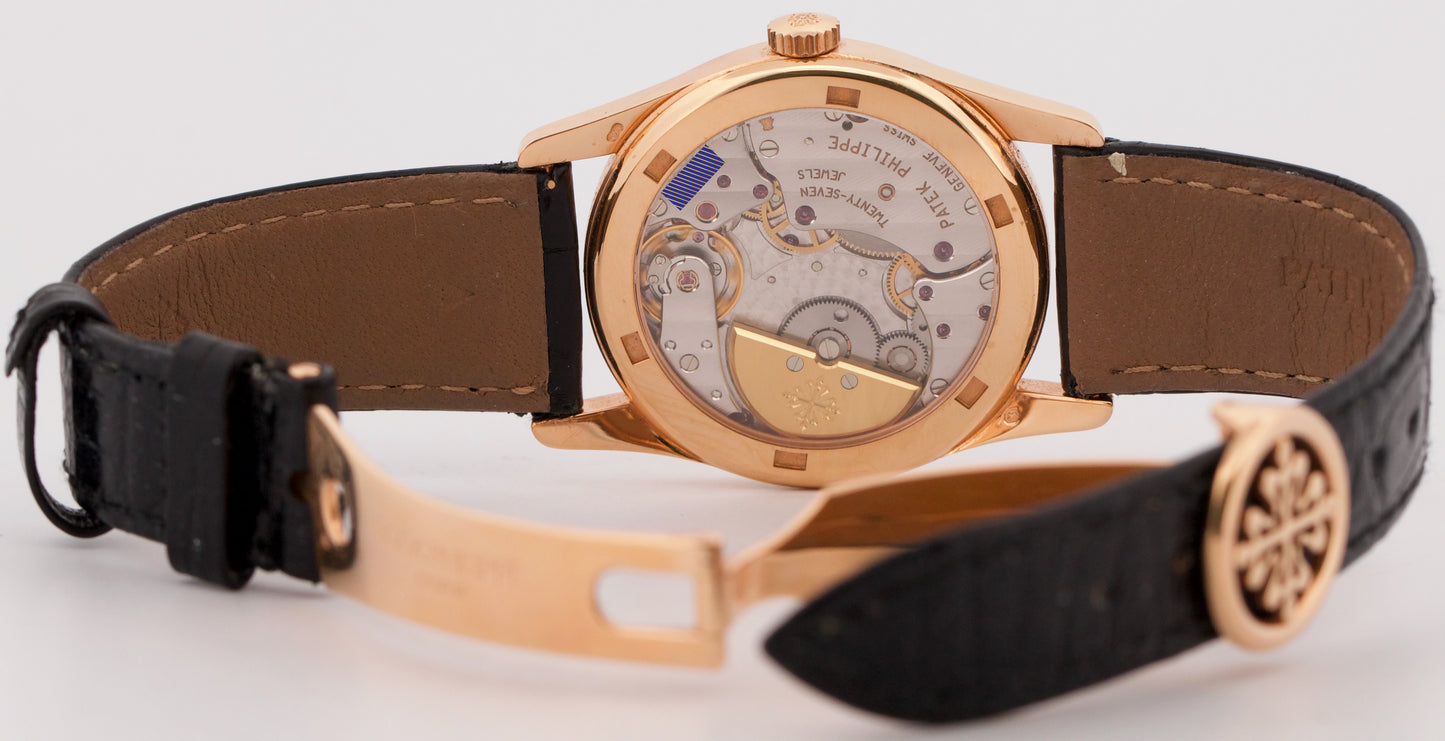 Patek Philippe Calatrava PINK 18K Rose Gold 33mm Automatic Watch 5000R BOX