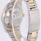 VINTAGE Rolex Oyster Perpetual DATE Two-Tone Gold Steel Black 34mm 15053 Watch