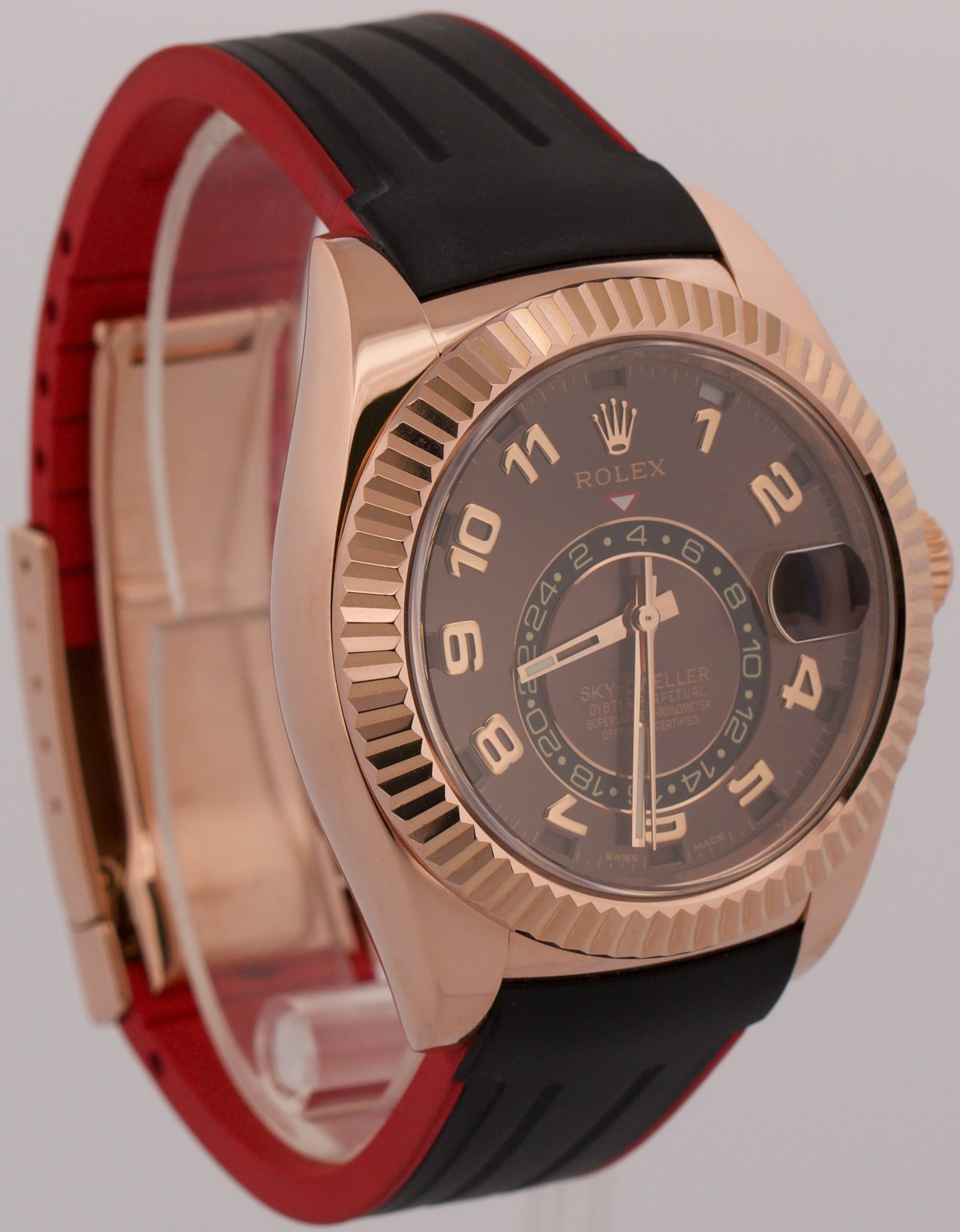 2016 PAPERS Rolex Sky-Dweller CHOCOLATE ARABIC 42mm 18K Rose Gold 326135 BOX