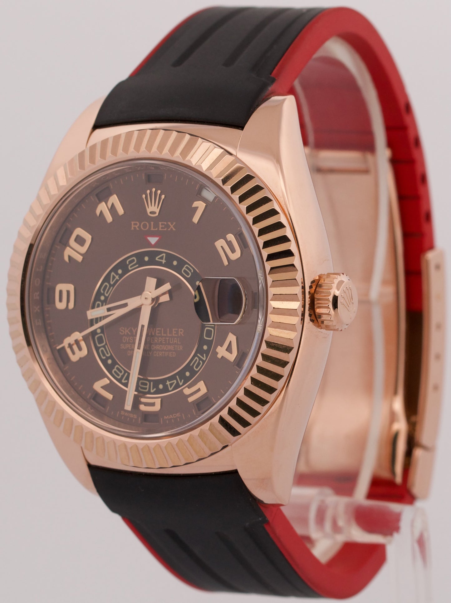 2016 PAPERS Rolex Sky-Dweller CHOCOLATE ARABIC 42mm 18K Rose Gold 326135 BOX