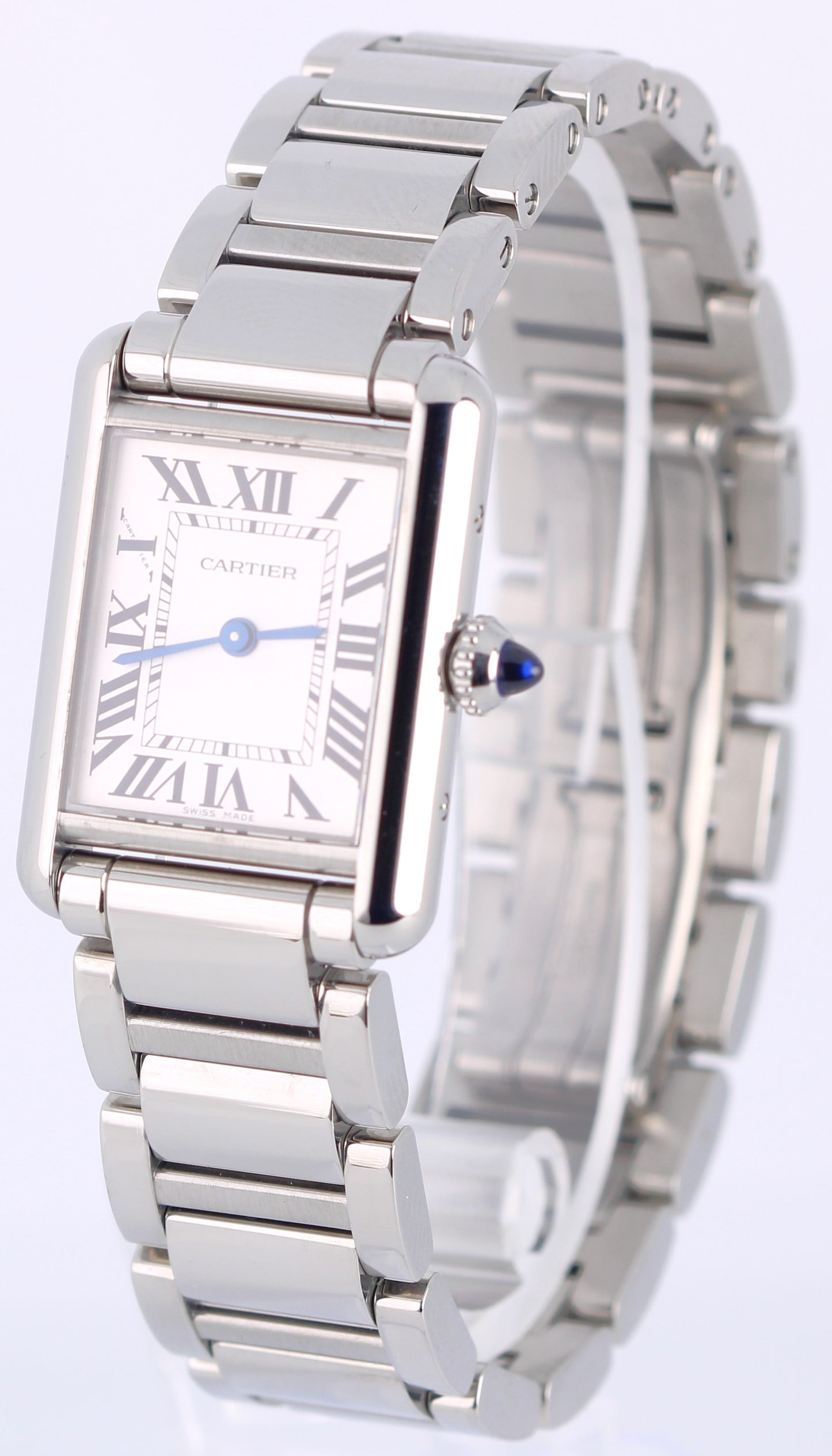 2023 PAPERS Cartier Tank Must Silver Roman Numeral 22mm Quartz WSTA0051 4322 BOX