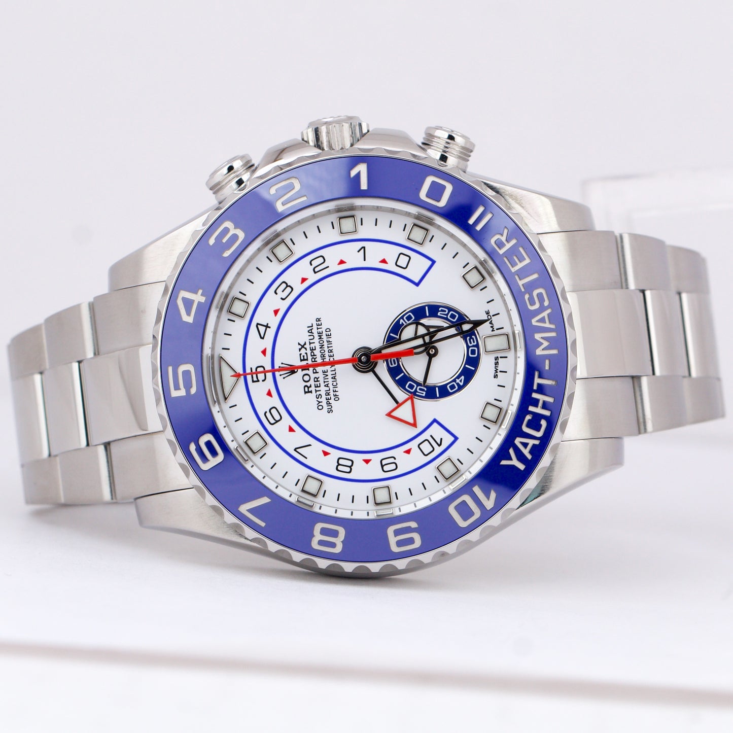 MINT 2019 Rolex Yacht-Master II PAPERS 116680 NEW HANDS 44mm Stainless Watch B+P