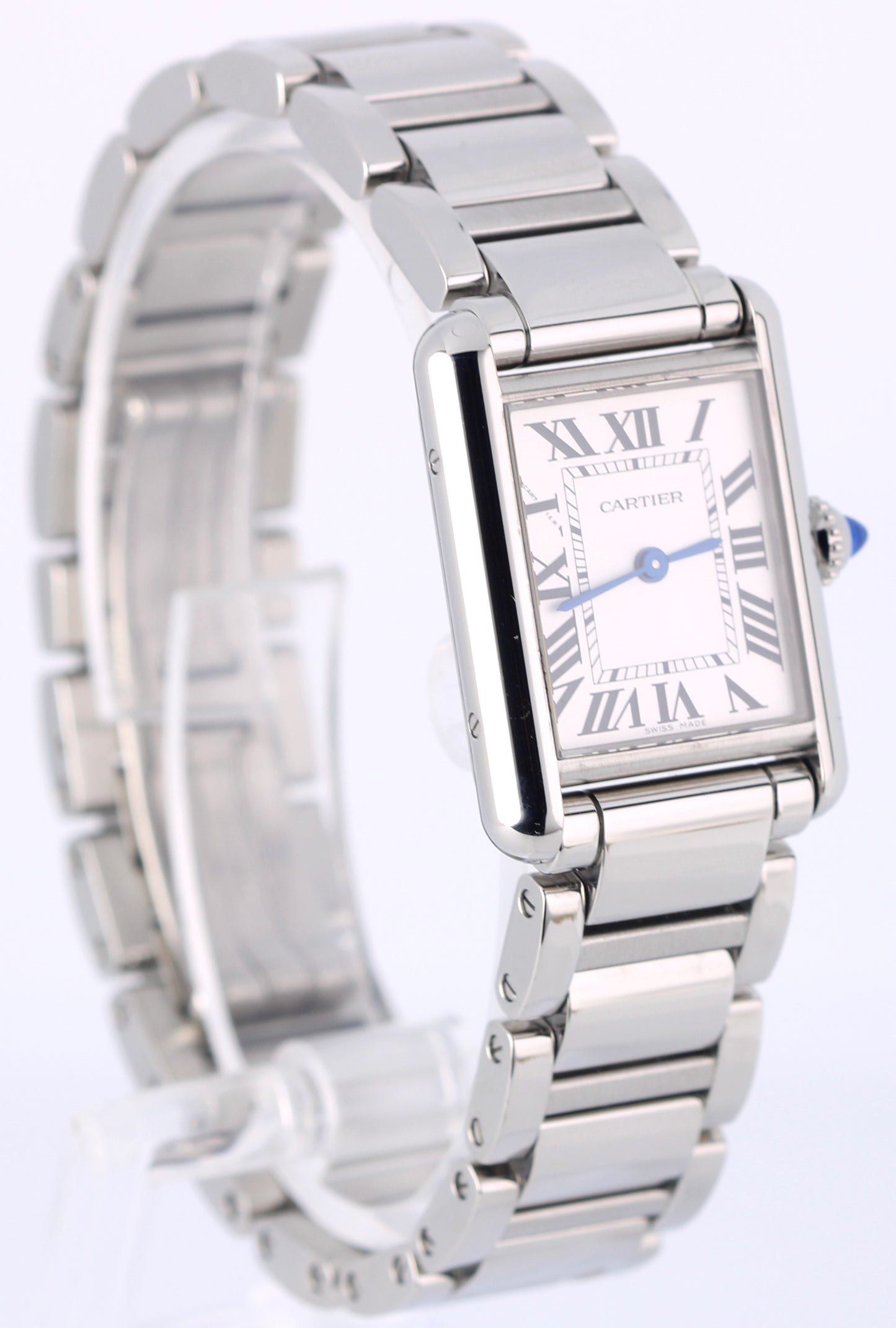 2023 PAPERS Cartier Tank Must Silver Roman Numeral 22mm Quartz WSTA0051 4322 BOX