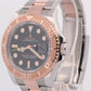 Rolex Yacht-Master BLACK 40mm Two-Tone 18K Rose Gold Stainless YM1 Watch 116621