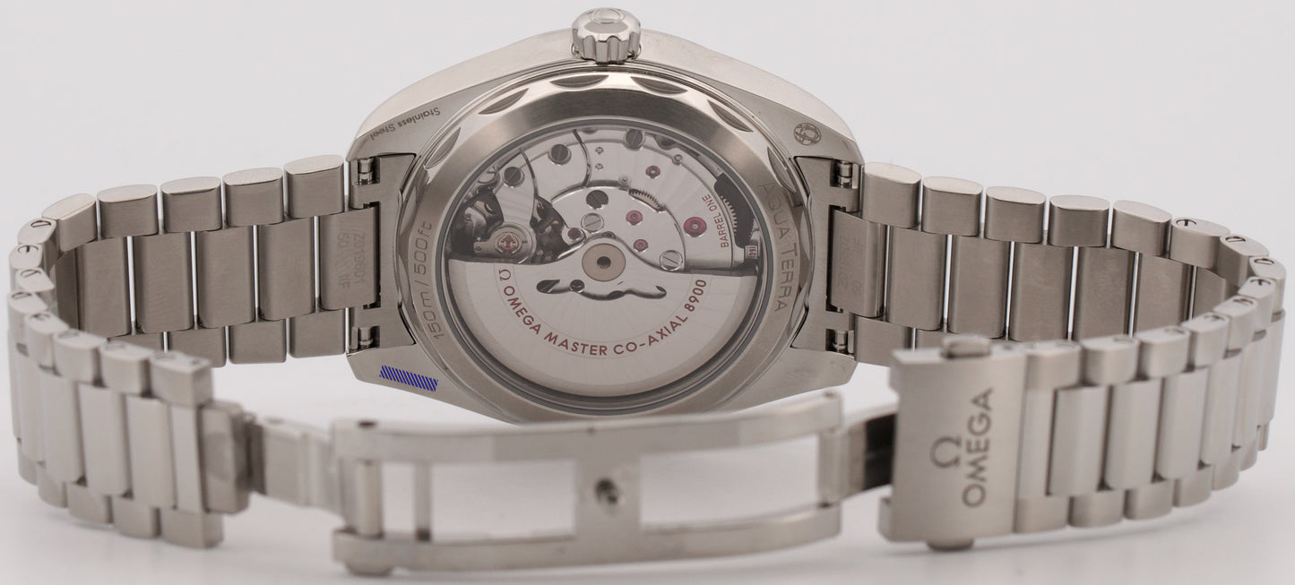 NEW PAPERS Omega Seamaster Aqua Terra TEAL Steel 41mm 220.10.41.21.03.006 BOX