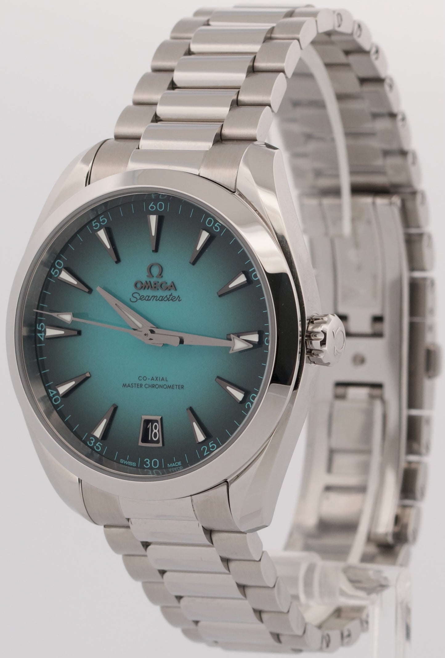 NEW PAPERS Omega Seamaster Aqua Terra TEAL Steel 41mm 220.10.41.21.03.006 BOX