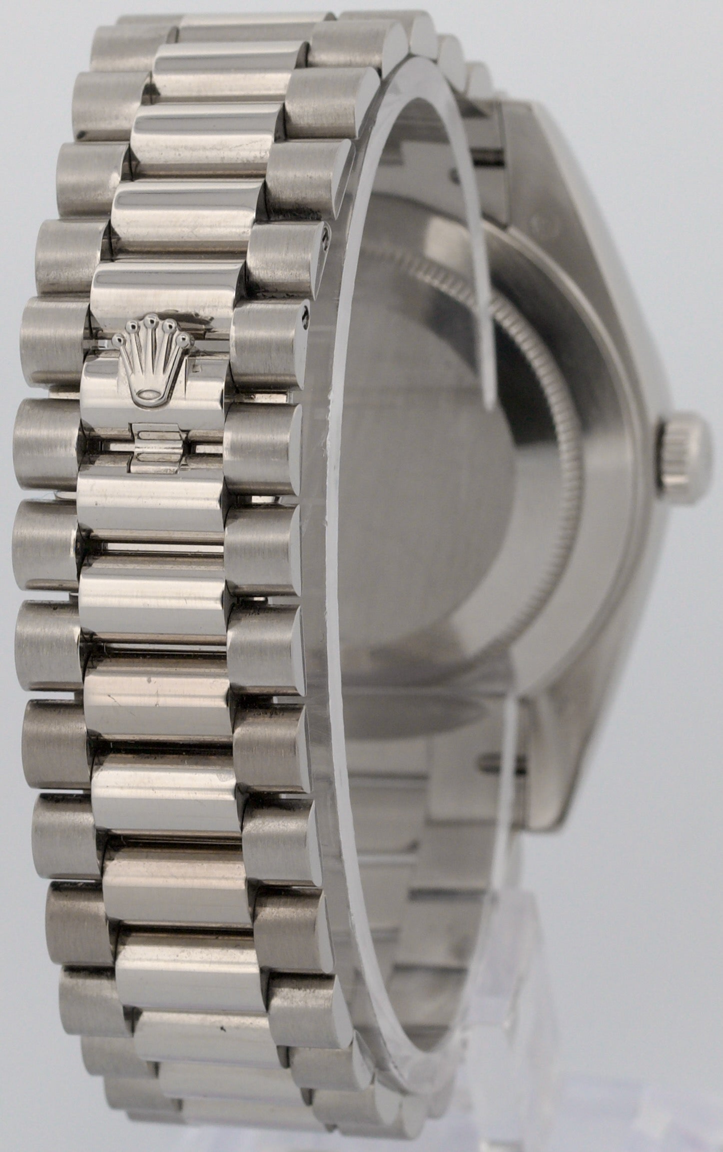 Rolex Day-Date President 40mm 950 Platinum GLACIER BLUE MOTIF Smooth 228206 BOX