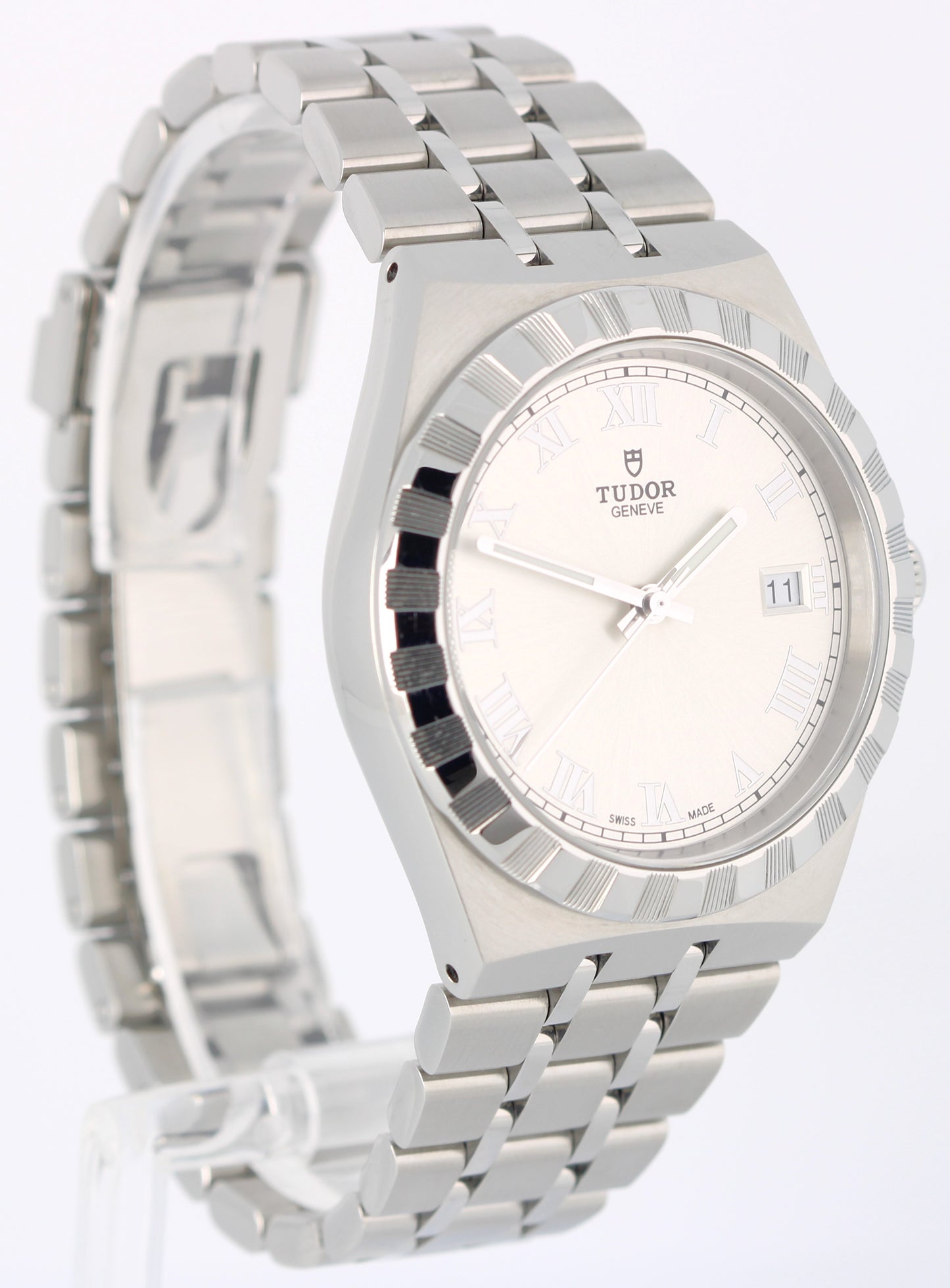 2024 PAPERS Tudor Royal Steel Silver Roman Numeral 38mm 28500 NOTCHED Watch BOX