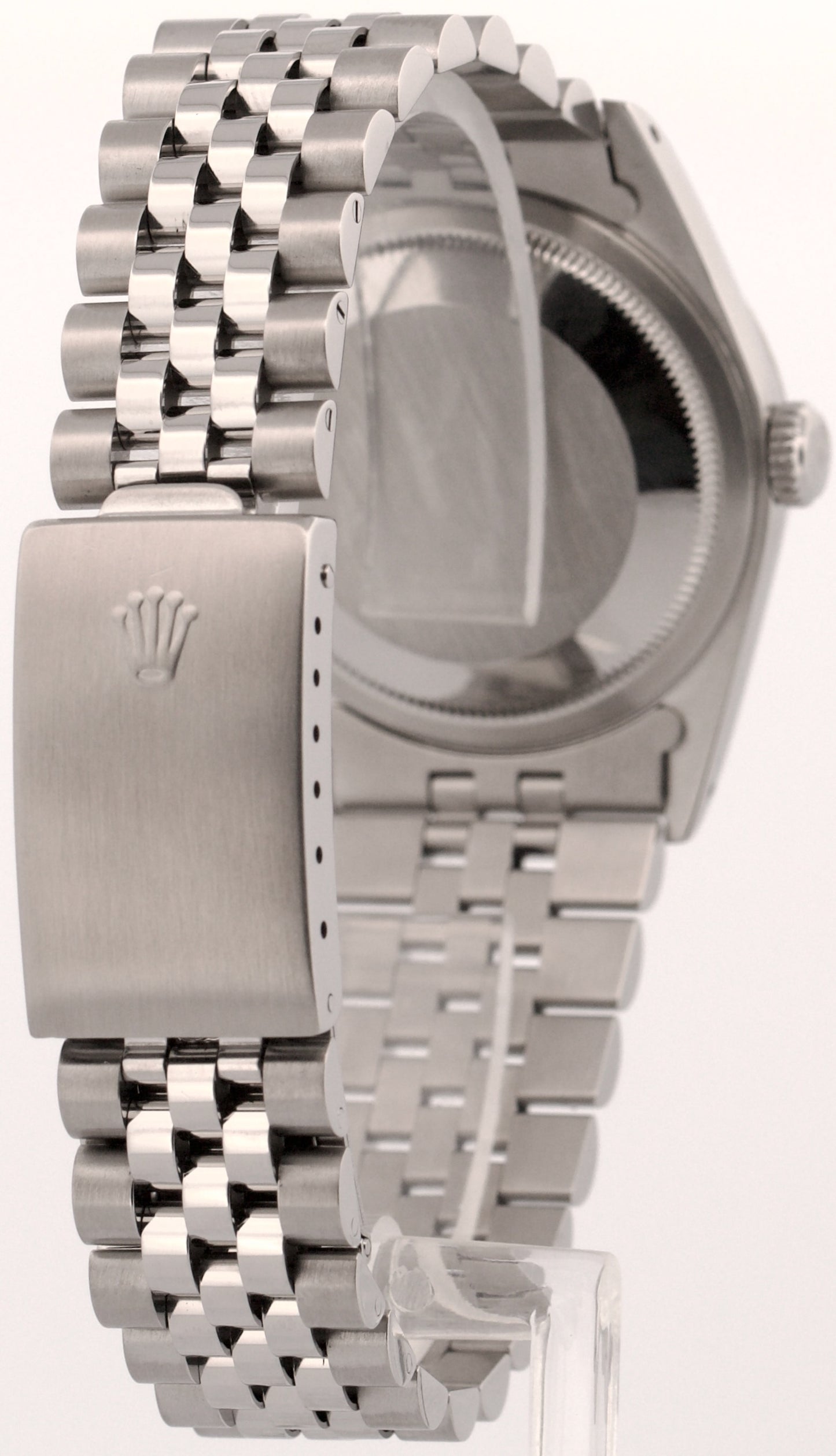 Rolex DateJust SILVER LINEN 36mm Stainless Steel 18K White Gold JUBILEE 16234