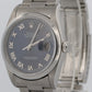 Rolex DateJust 36mm BLUE ROMAN Smooth Stainless Steel OYSTER Watch 16200