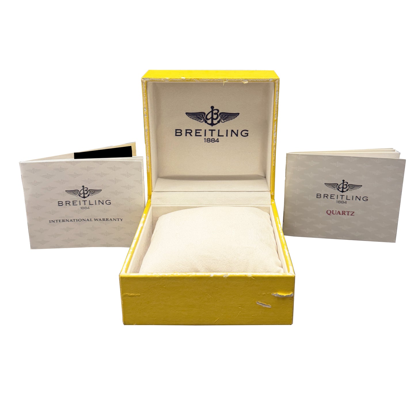 1994 PAPER Breitling J Class Two-Tone 18k Gold Steel Green 31mm D52064 Watch BOX
