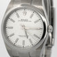 PAPERS Rolex Oyster Perpetual 39mm WHITE Stainless Steel Oyster 114300 Watch BOX