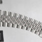 Rolex DateJust SILVER LINEN 36mm Stainless Steel 18K White Gold JUBILEE 16234